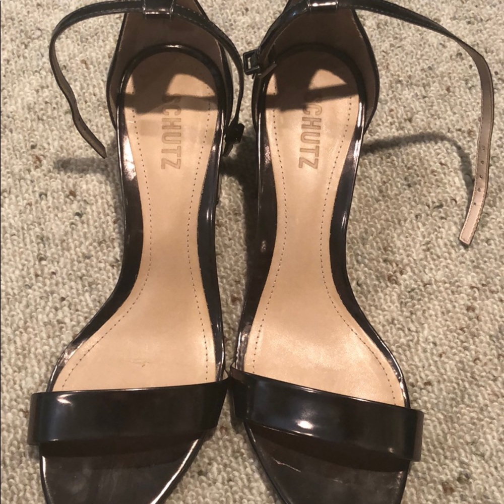 Schultz metallic heel sandal